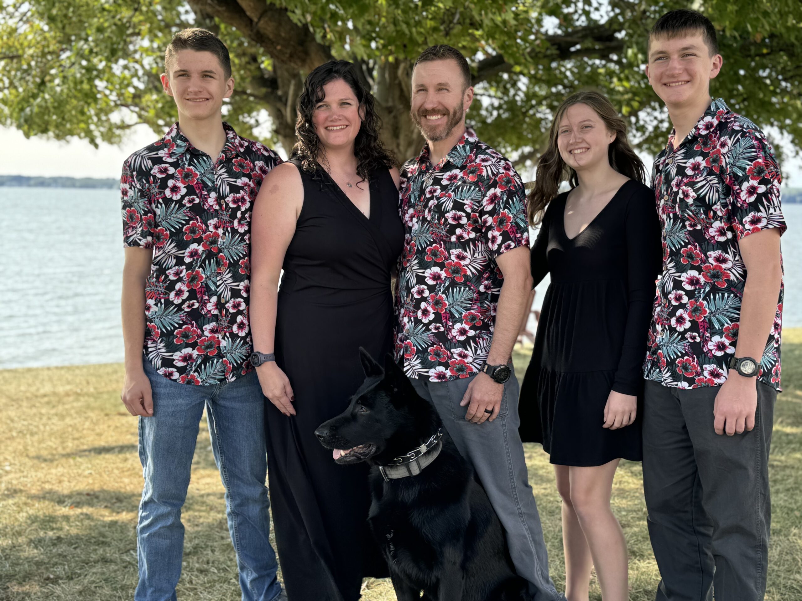 Canaan, Misty, Ritter (Drew's Service Dog), Drew, Karis, Carsen